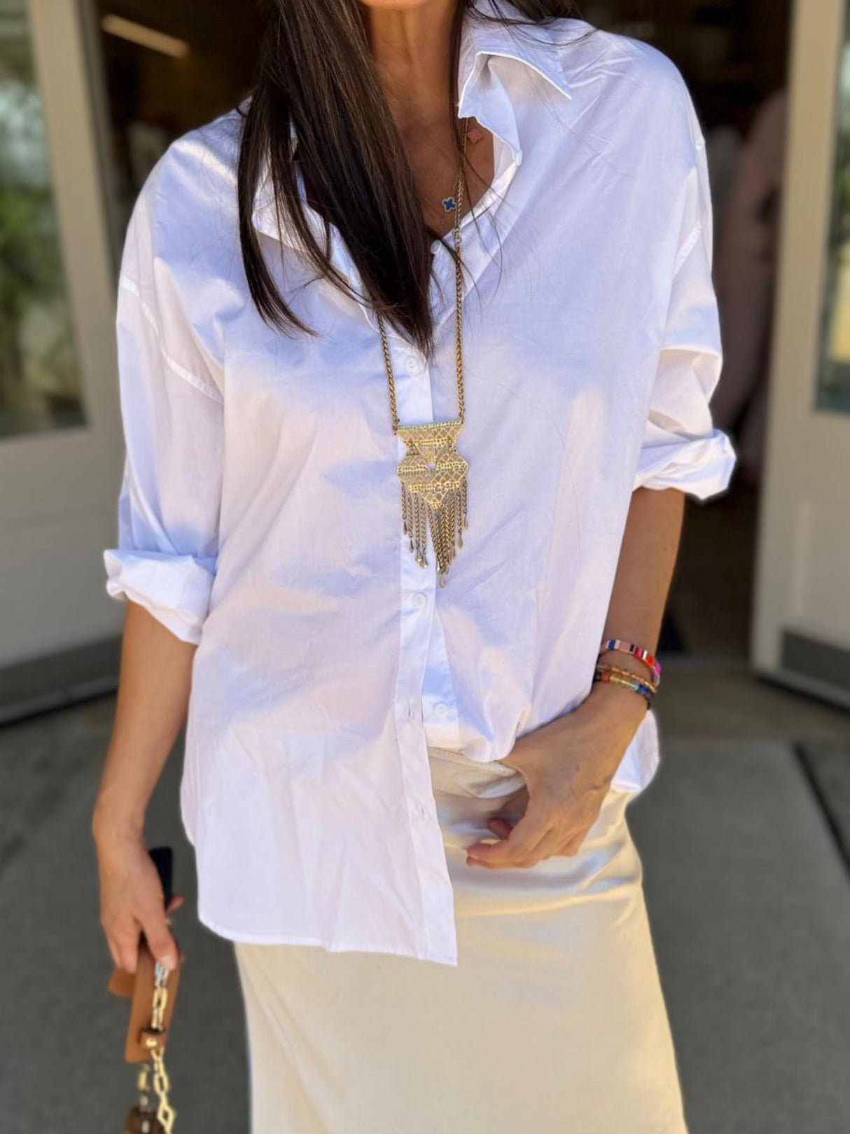 Alexia White Cotton Shirt