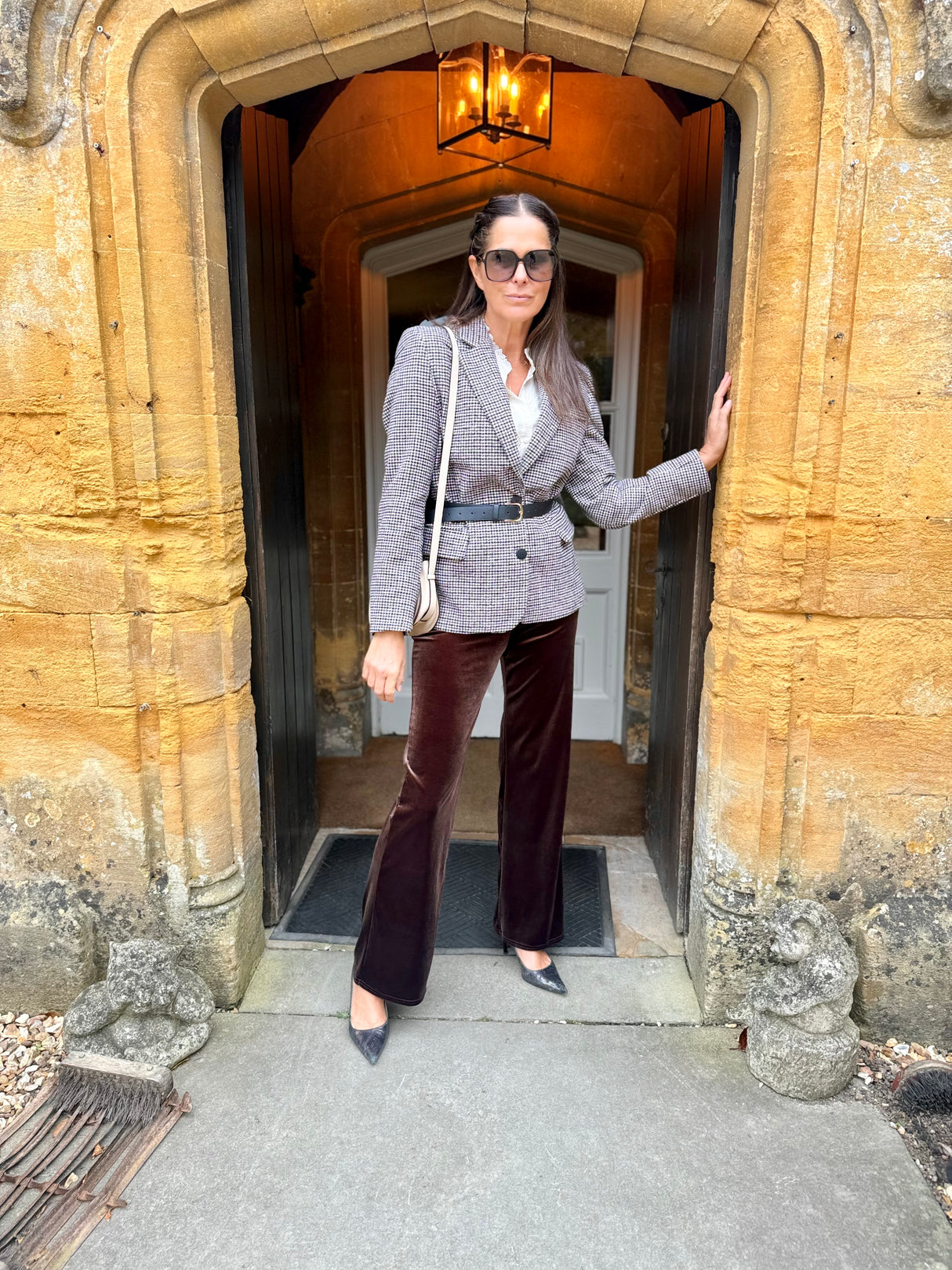 Jessica Velvet Pant - Chocolate