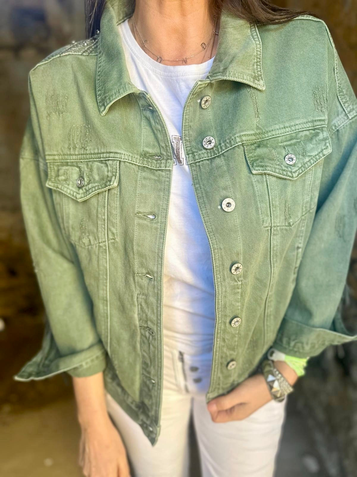 Jaqueta jeans Dallas cáqui