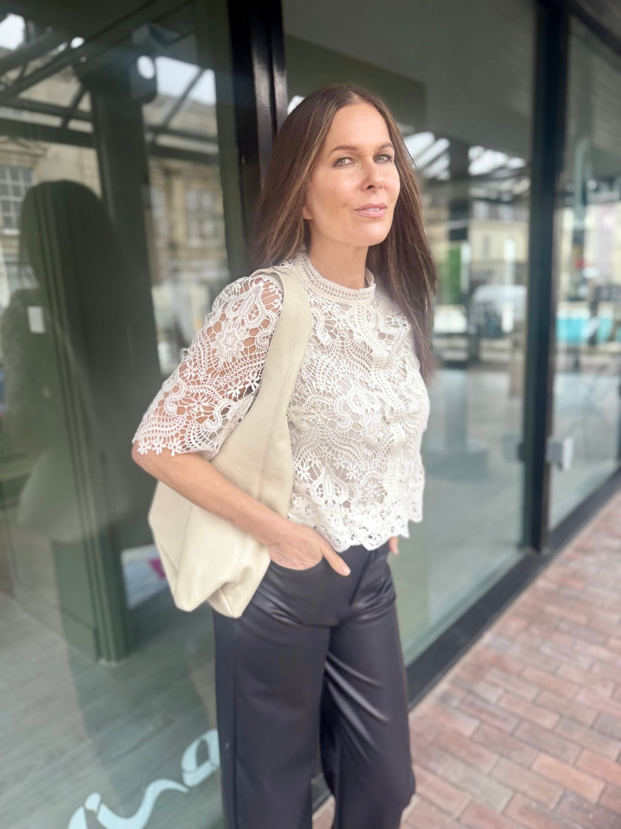 Raquel Crochet Blouse - Ecru