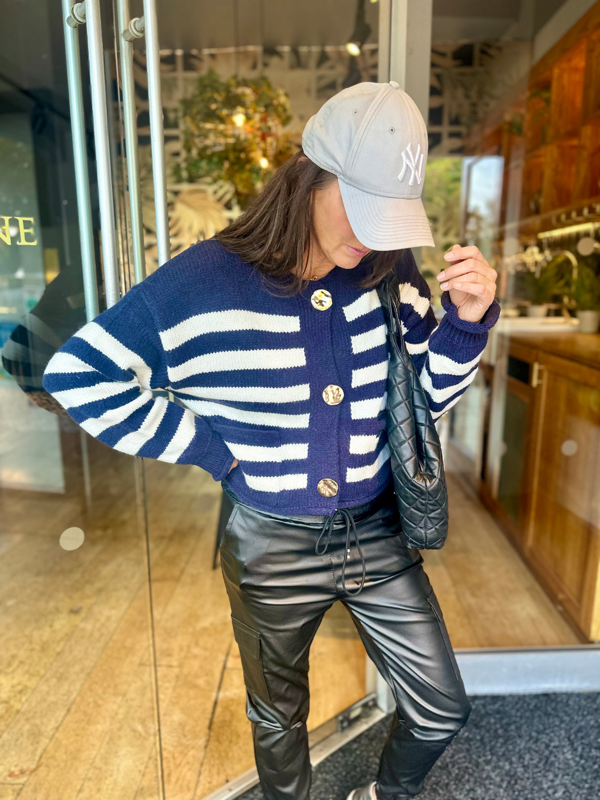 Ivanie Stripe Button Knit