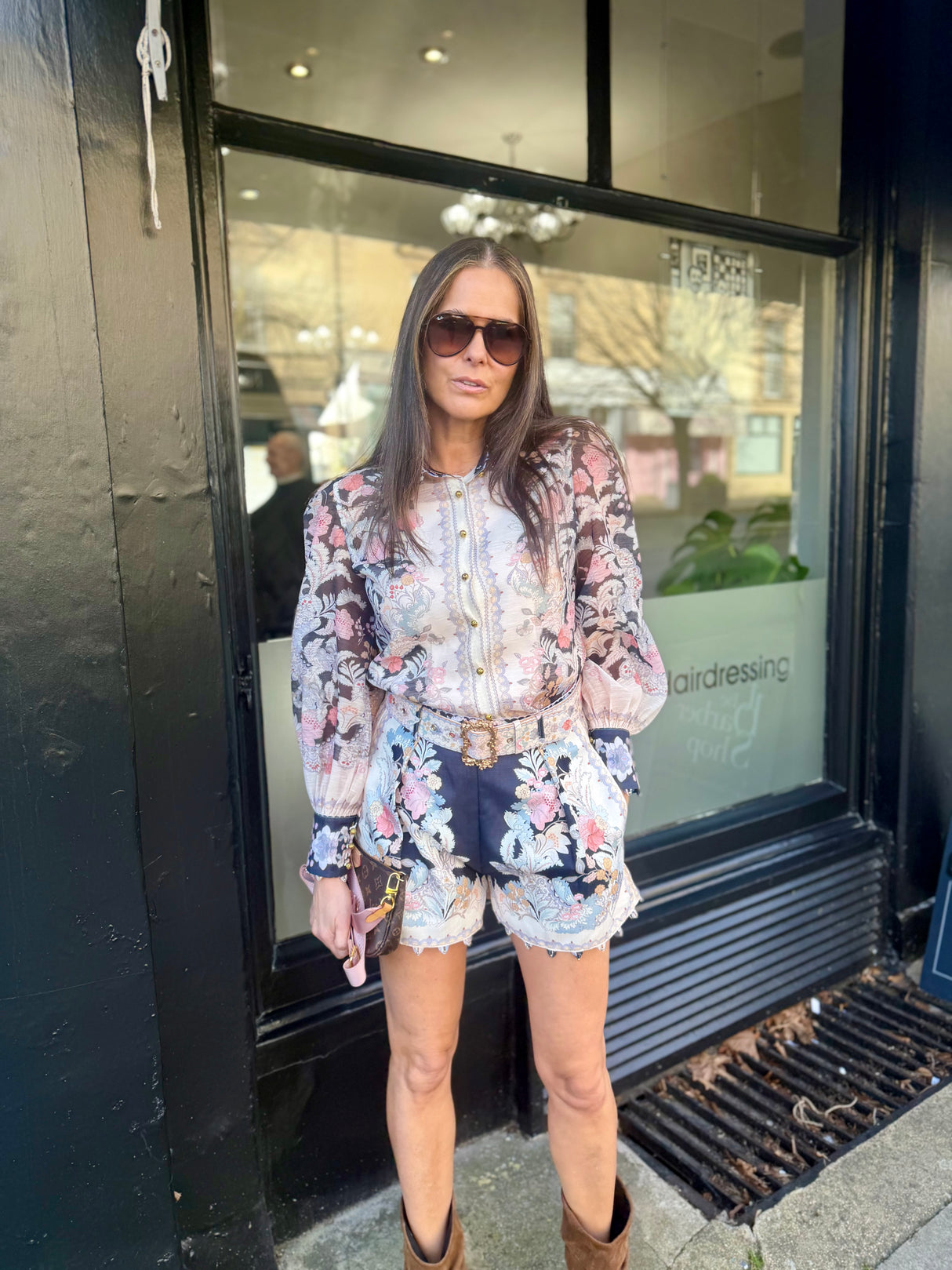 Alara Printed Short Set - Black