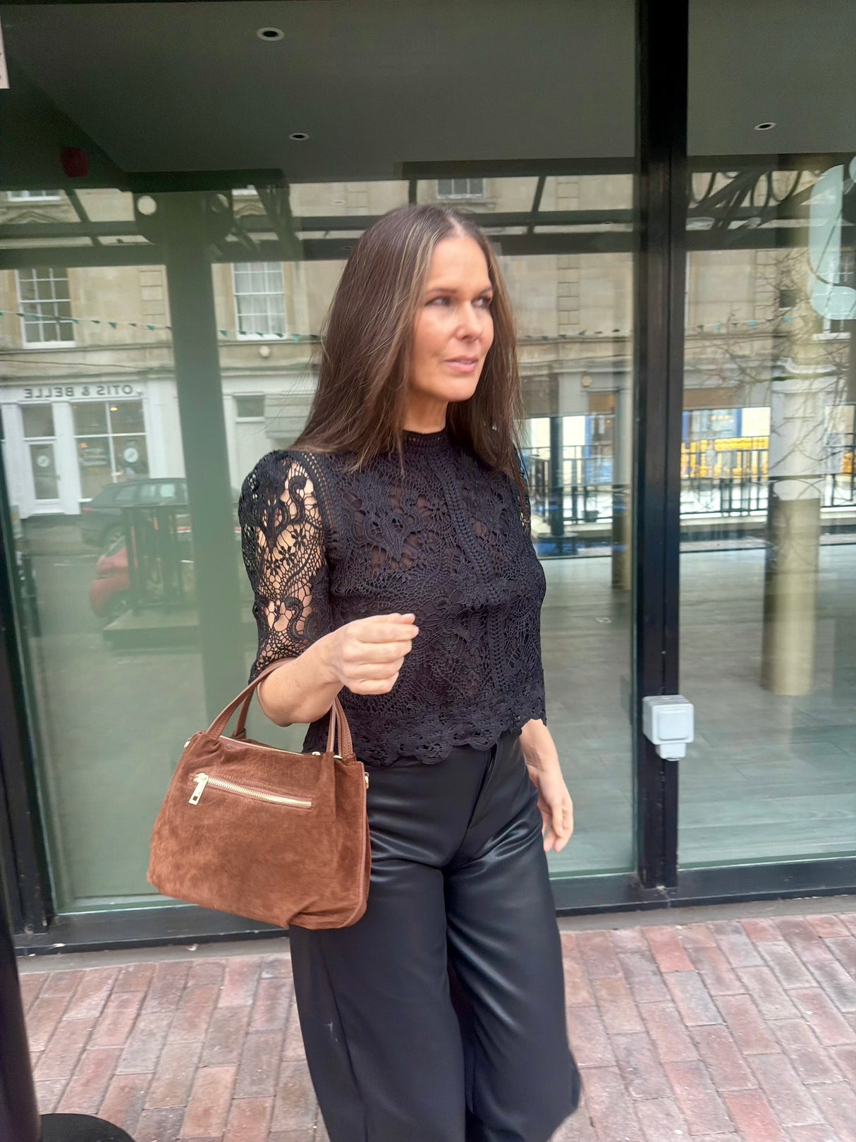 Raquel Crochet Blouse - Black