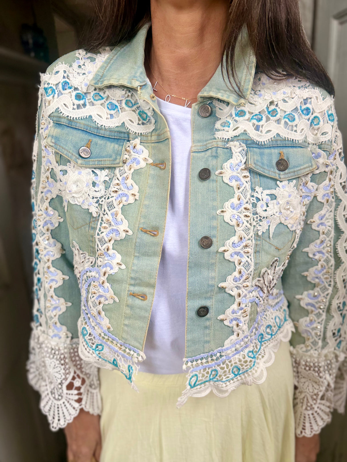 Perri Embellished Denim Jacket