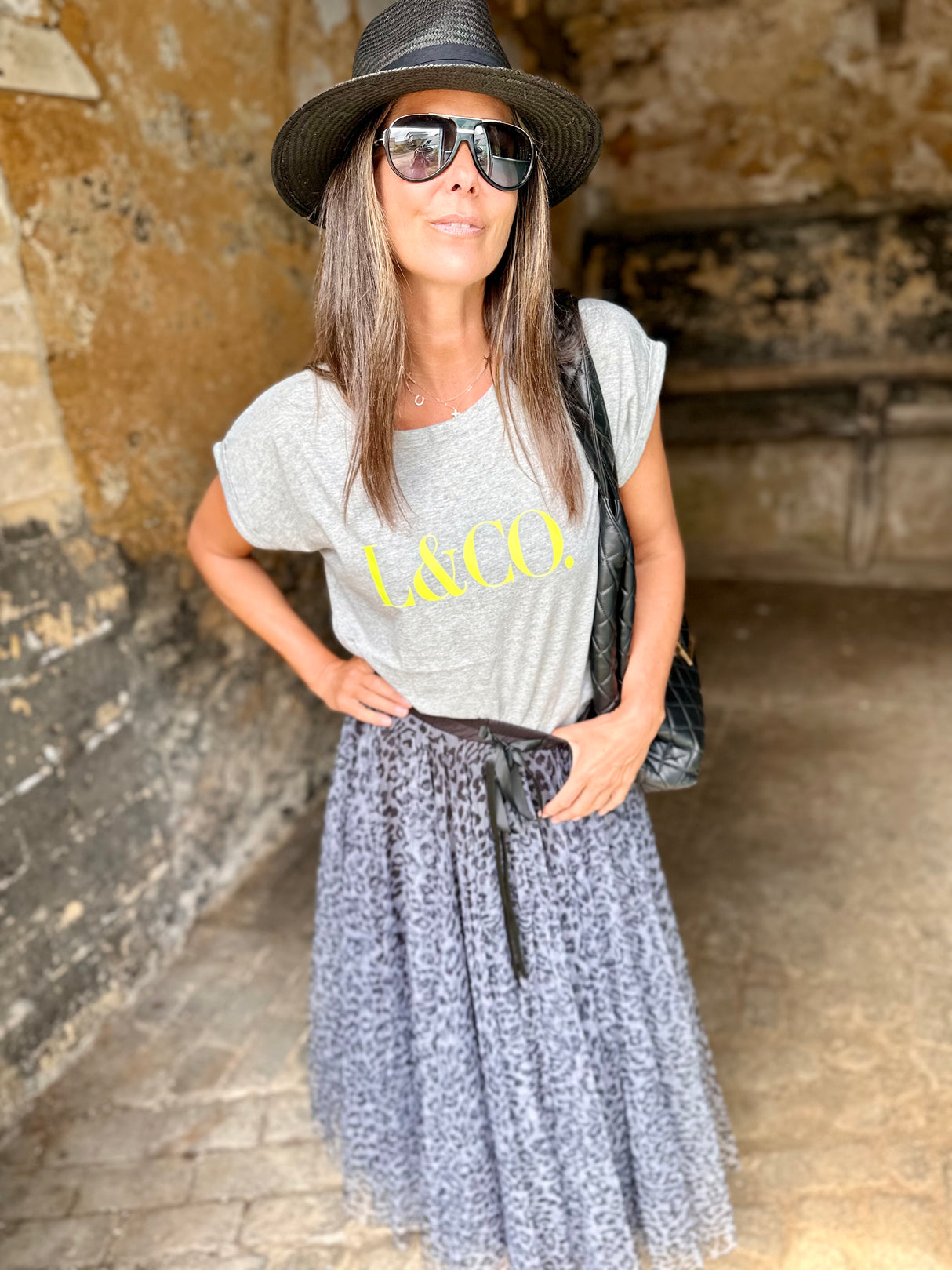 Falda Kate M color carbón