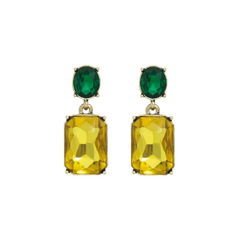 Oval Gem Earring - Pineapple