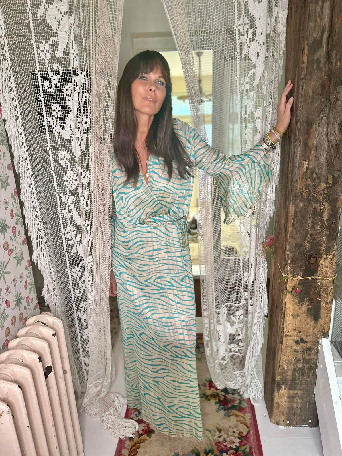 Vestido Pasión Verde Azulado