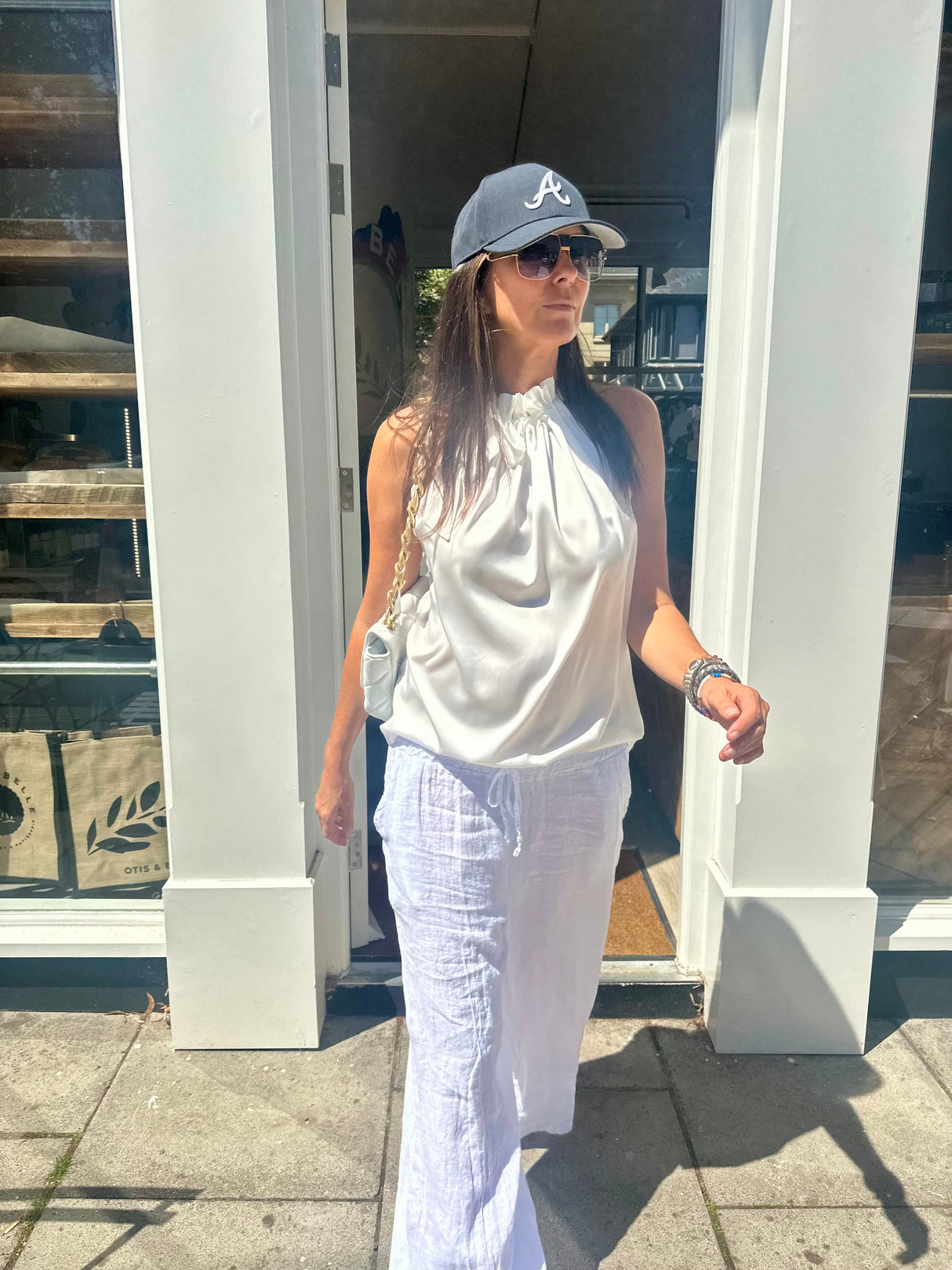 Essential Linen Trouser - White