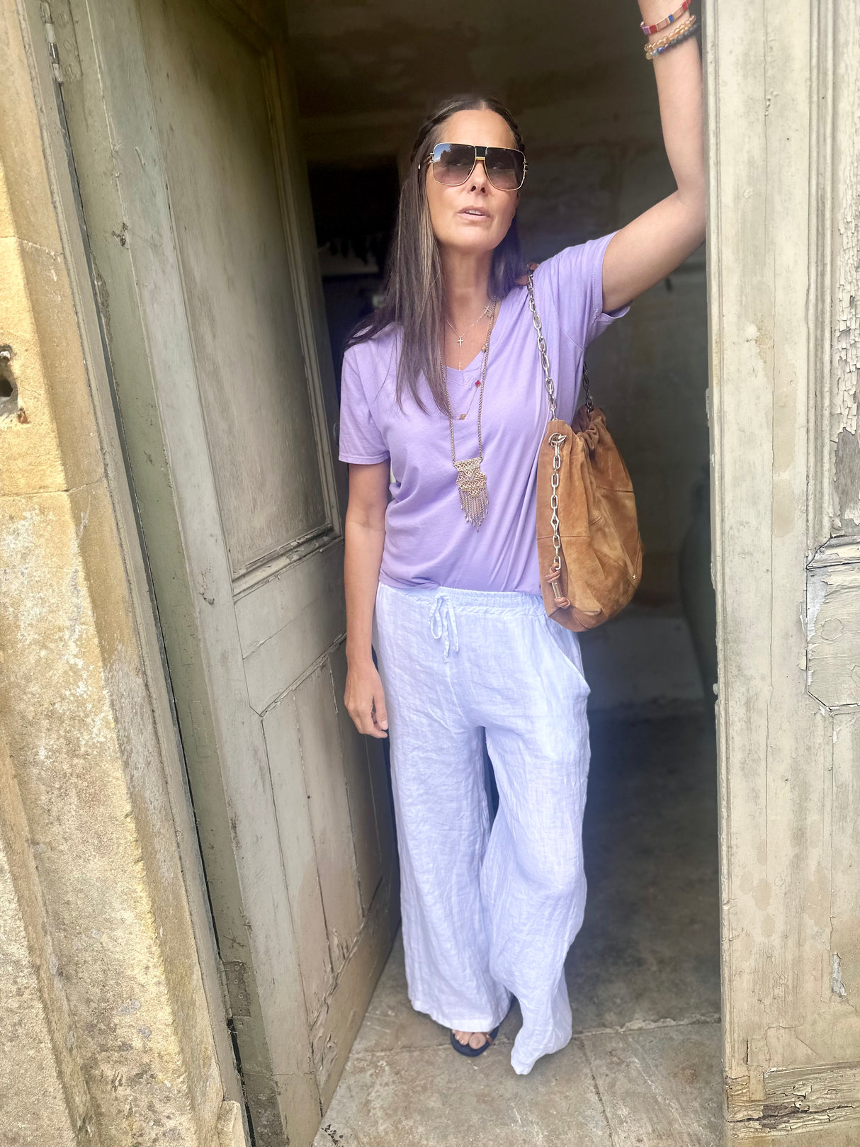 Essential Linen Trouser - White