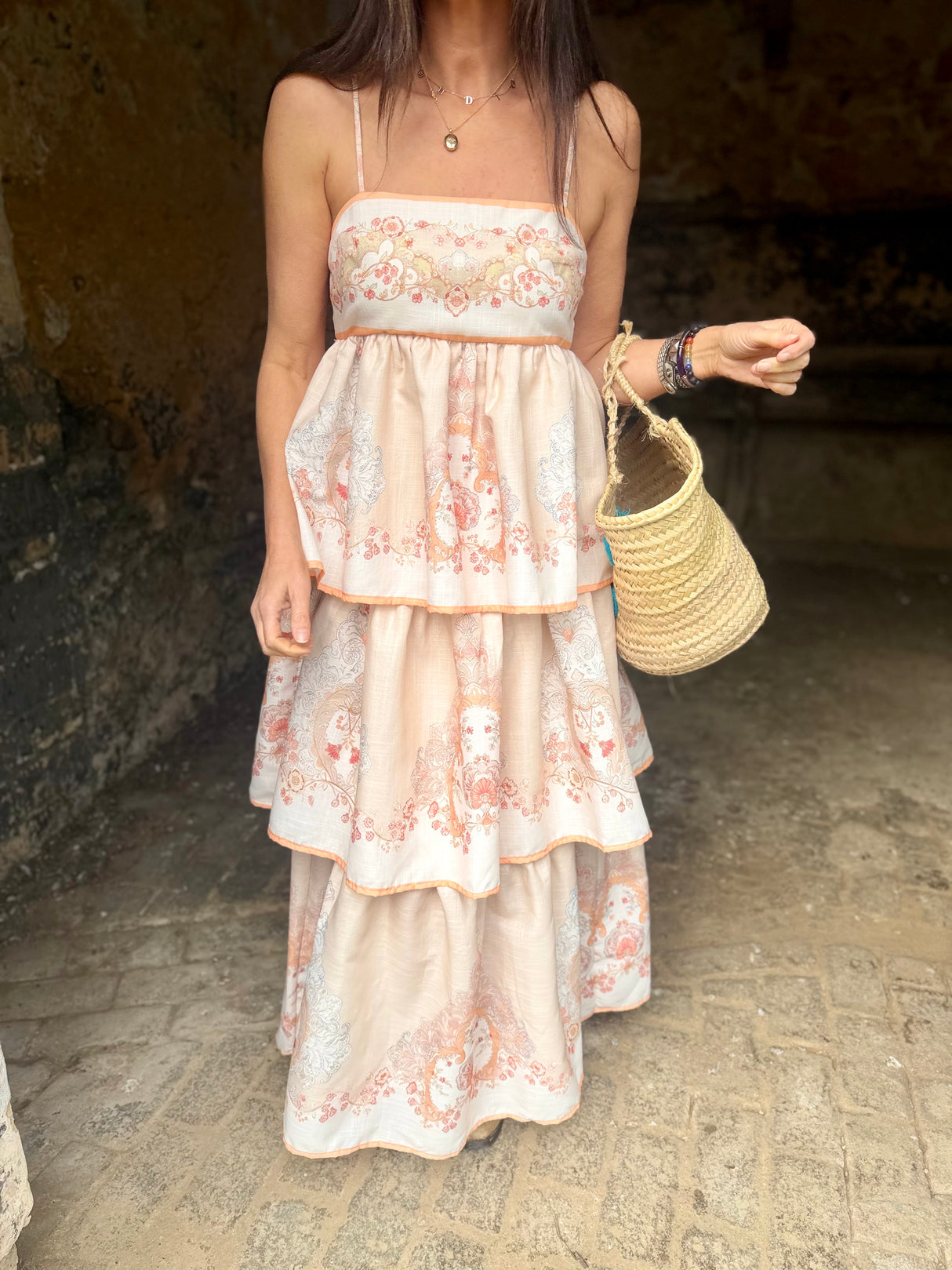 Henrietta Printed Maxi Dress - Neutral