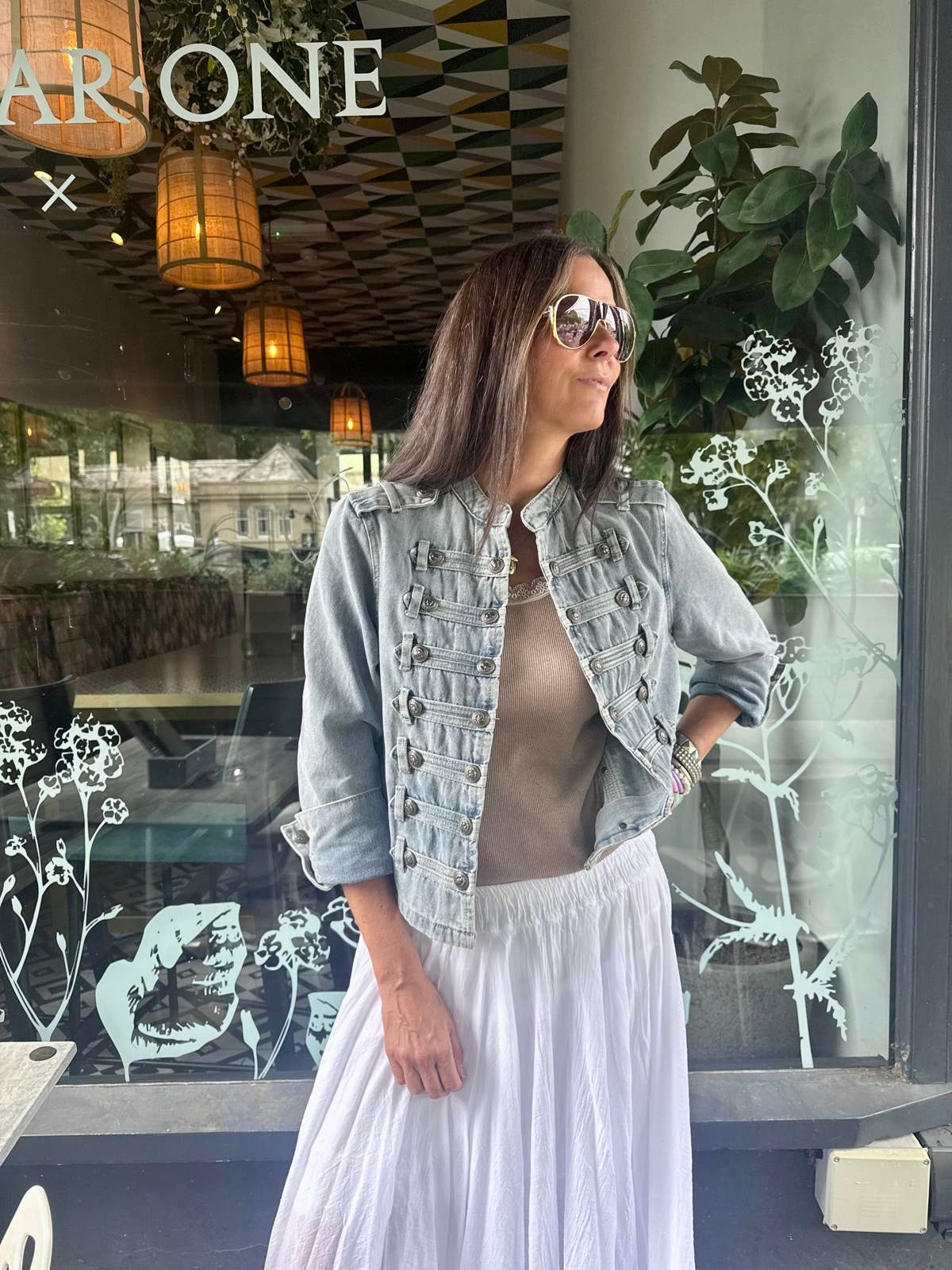 Lola Military Jacket - Denim