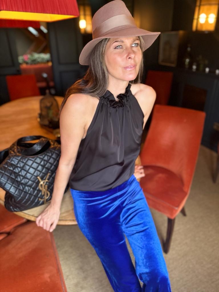 Pantalón de terciopelo Jessica azul real