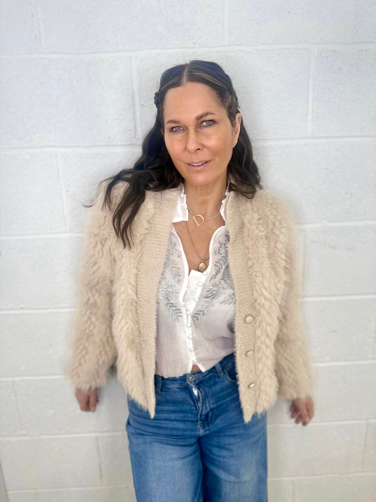 Kennedy Faux Fur Jacket Cream