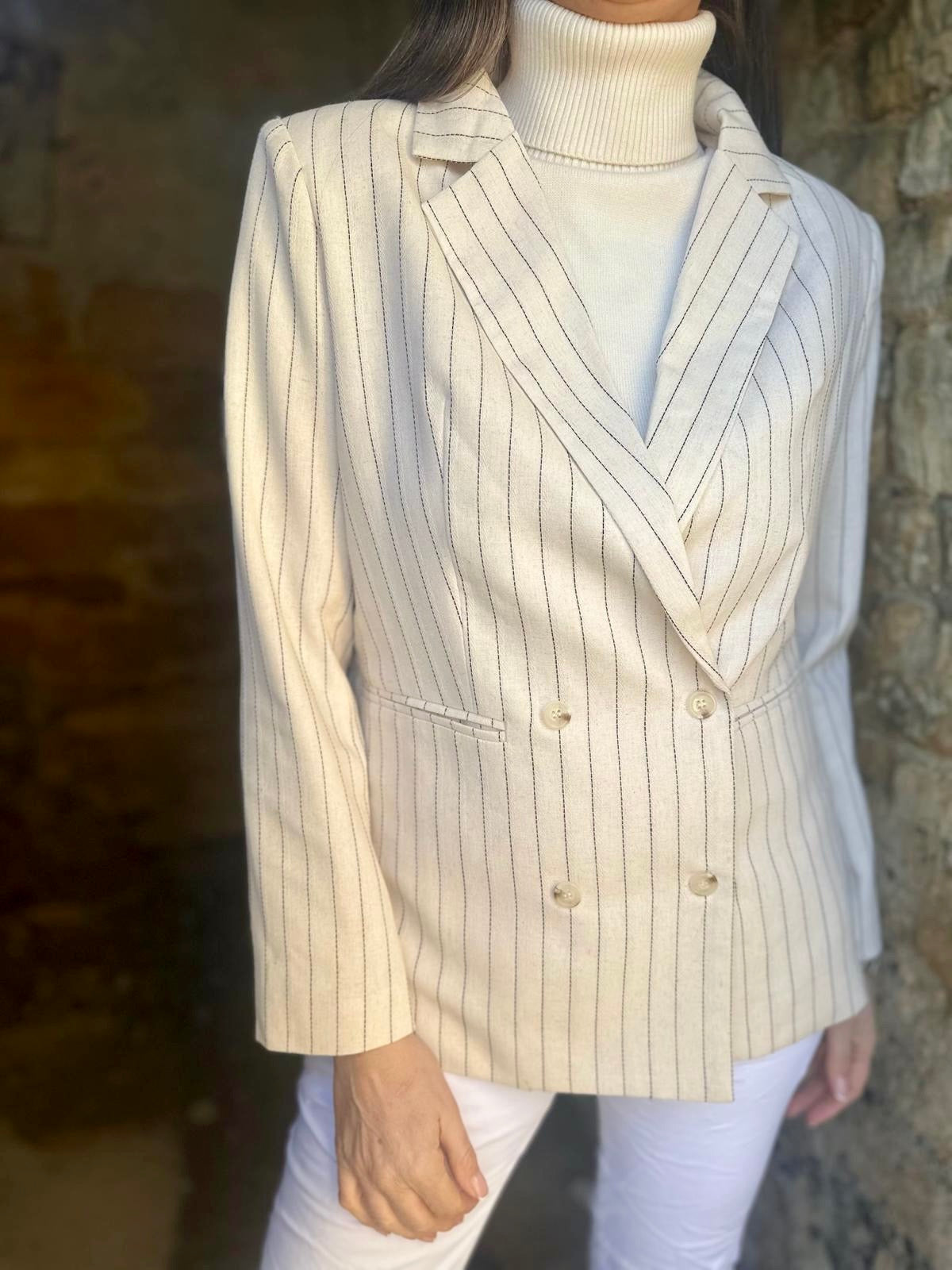 Glenda Pinstripe Blazer