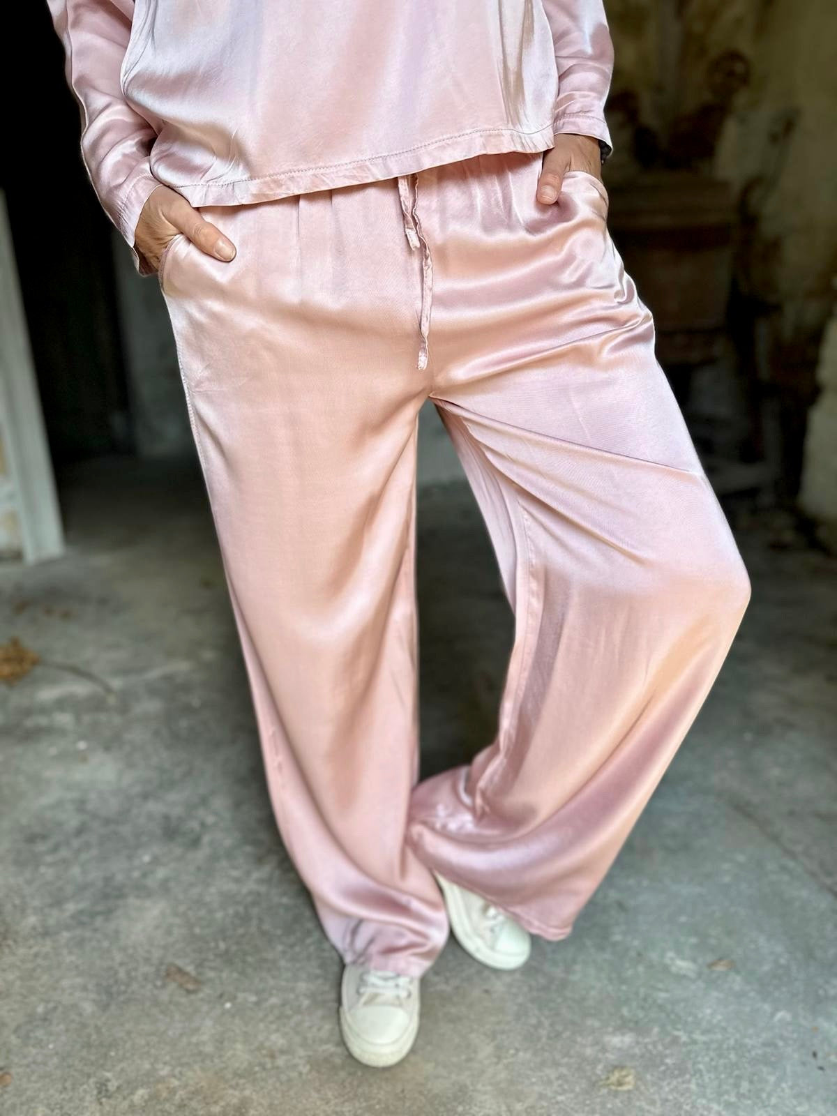 Isobel Tie-Waist Pant Powder Pink