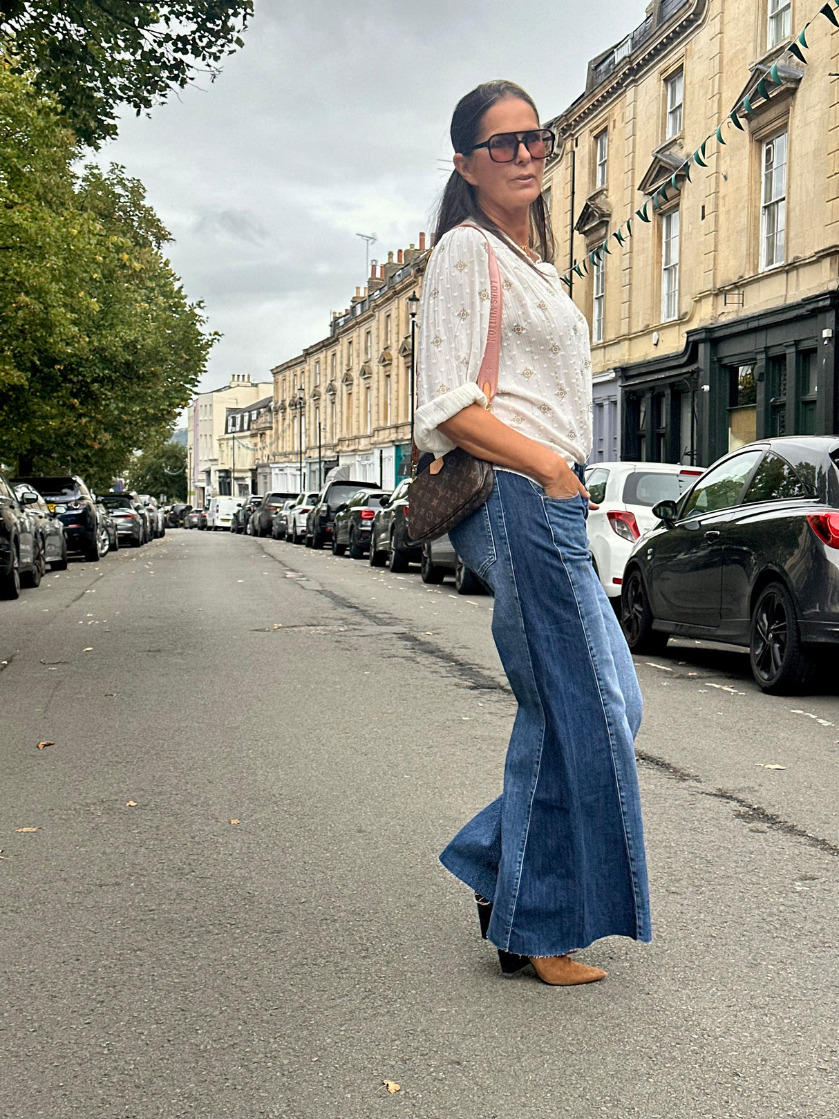 Greta Printed Blouse - Ivory