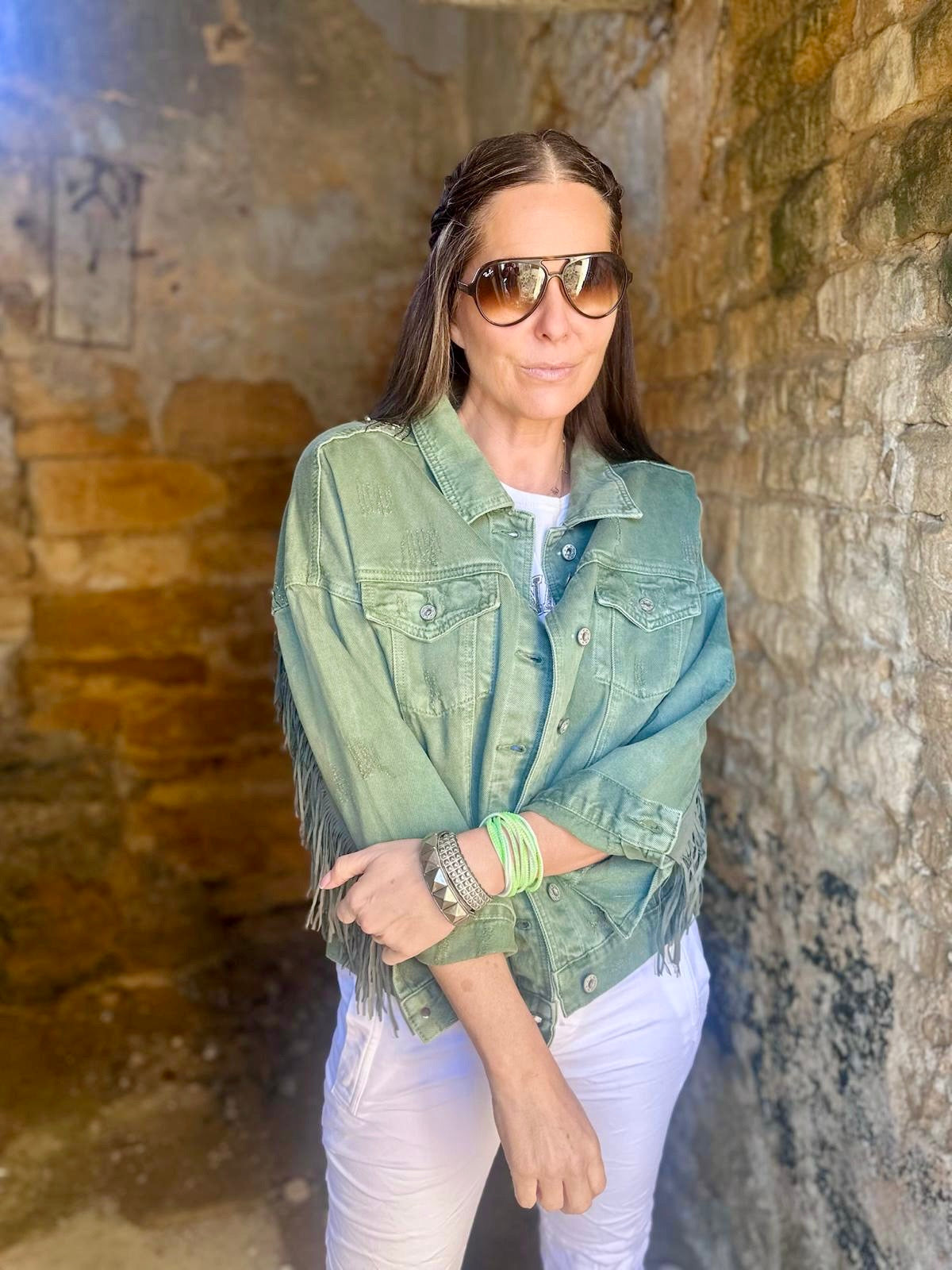 Jaqueta jeans Dallas cáqui