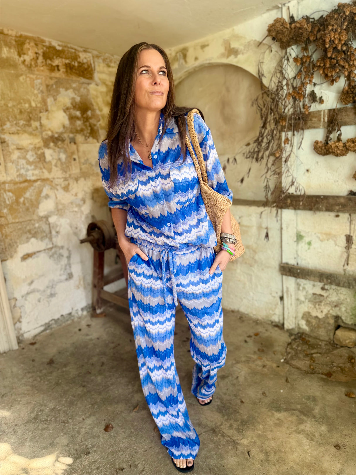 Seraphina Drawstring Pant - Ocean