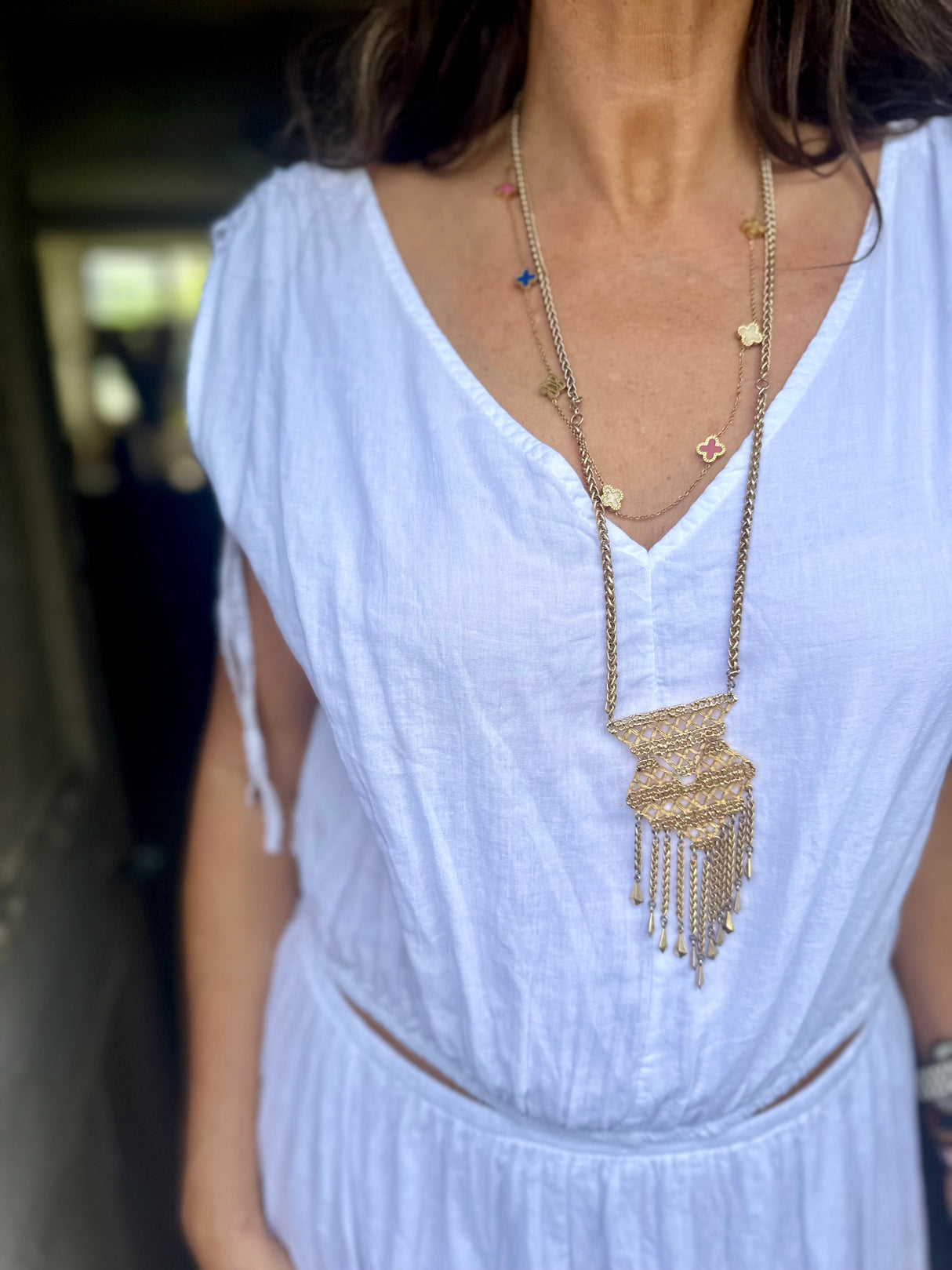 Zahra Cut Out Maxi - White