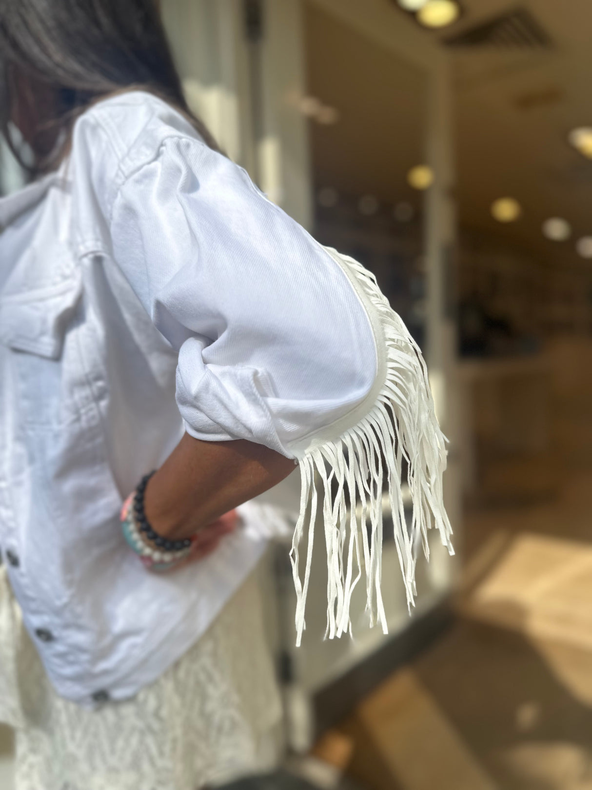 Dallas Denim Jacket - White