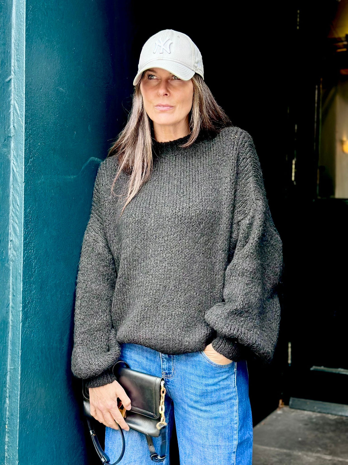 Arlo Wide Sleeve knit - Black