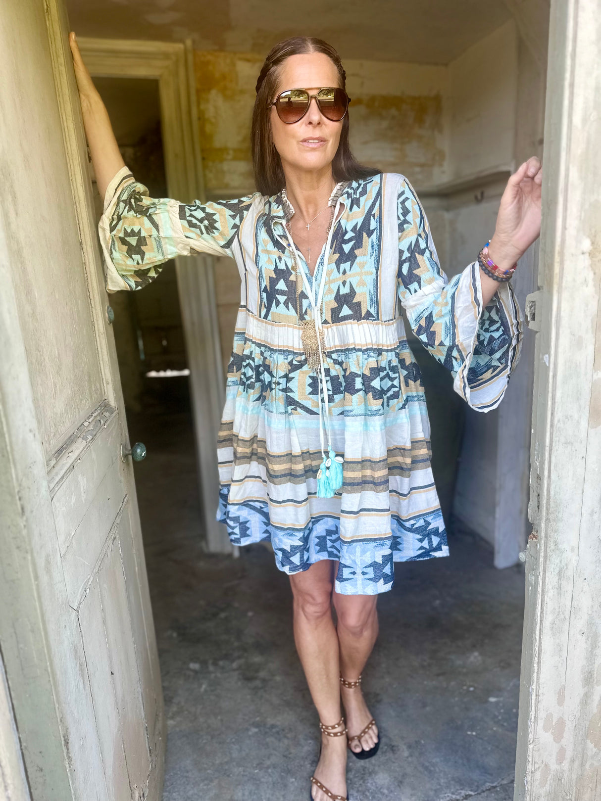 Dordogne Printed Mini Dress