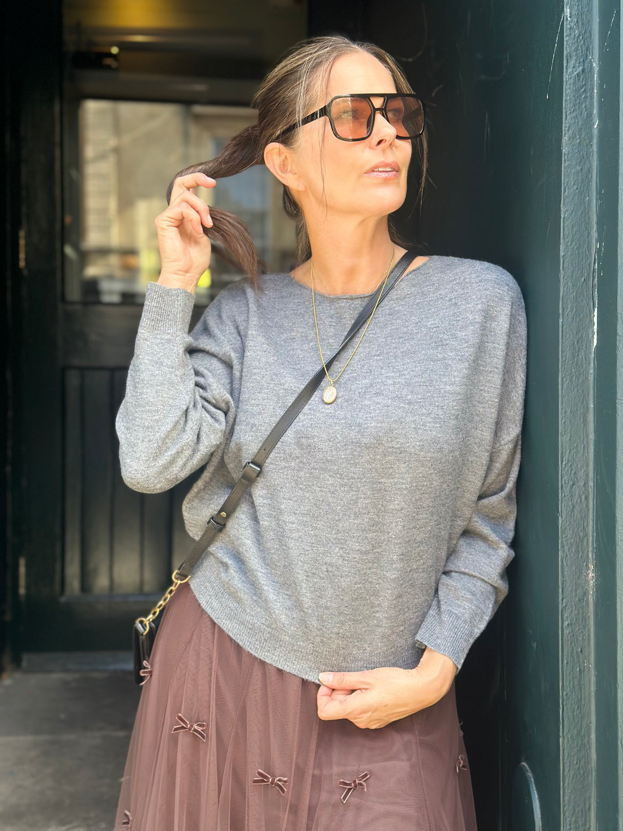 Lucie Lightweight Knit - Charcoal