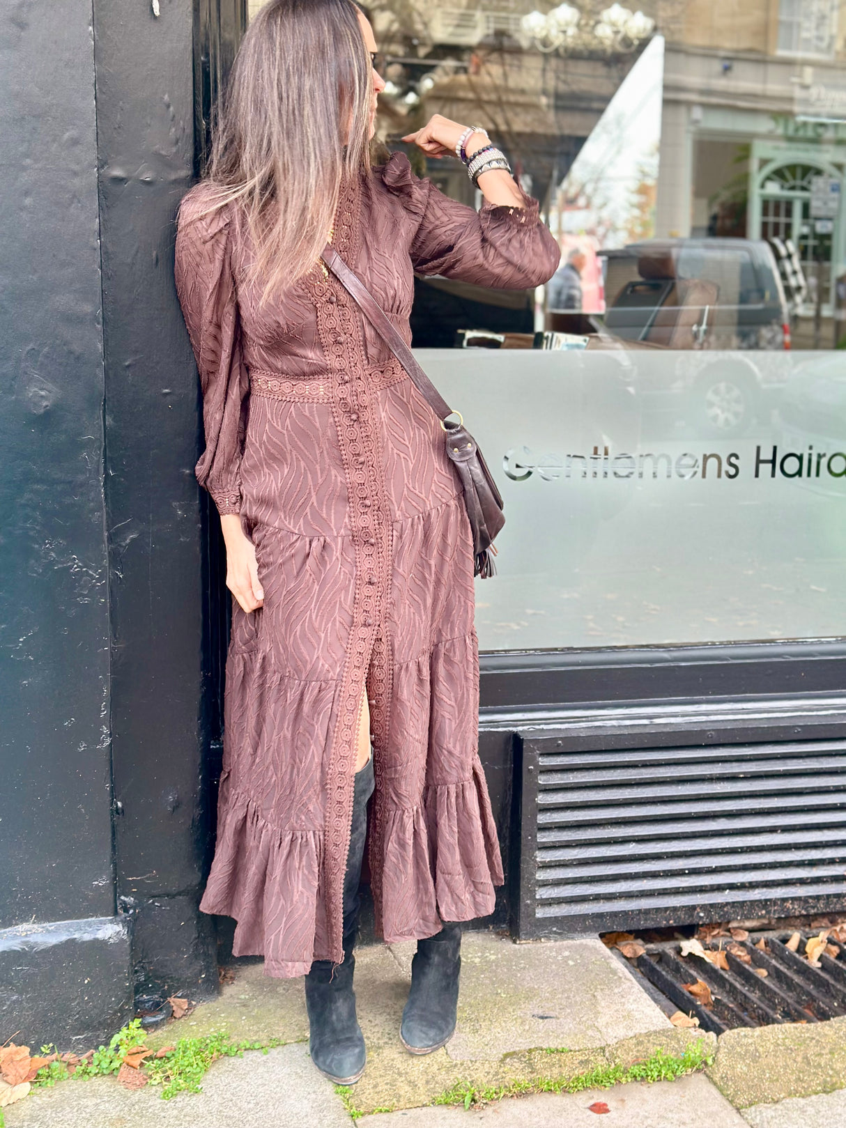 Amelie Maxi Dress - Chocolate