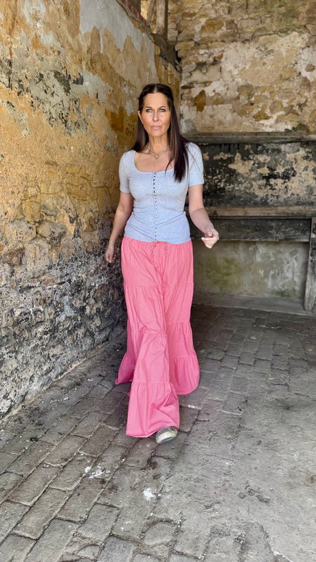 Amber Maxi Skirt - Coral