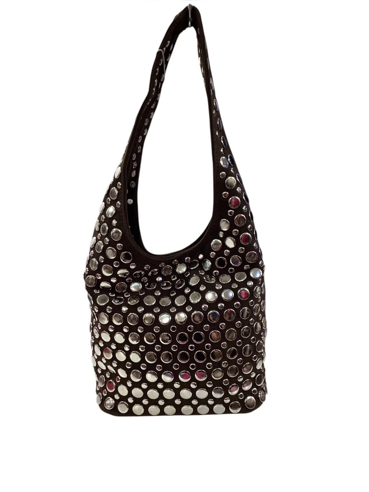 Marrakech Suede Stud Bag Brown