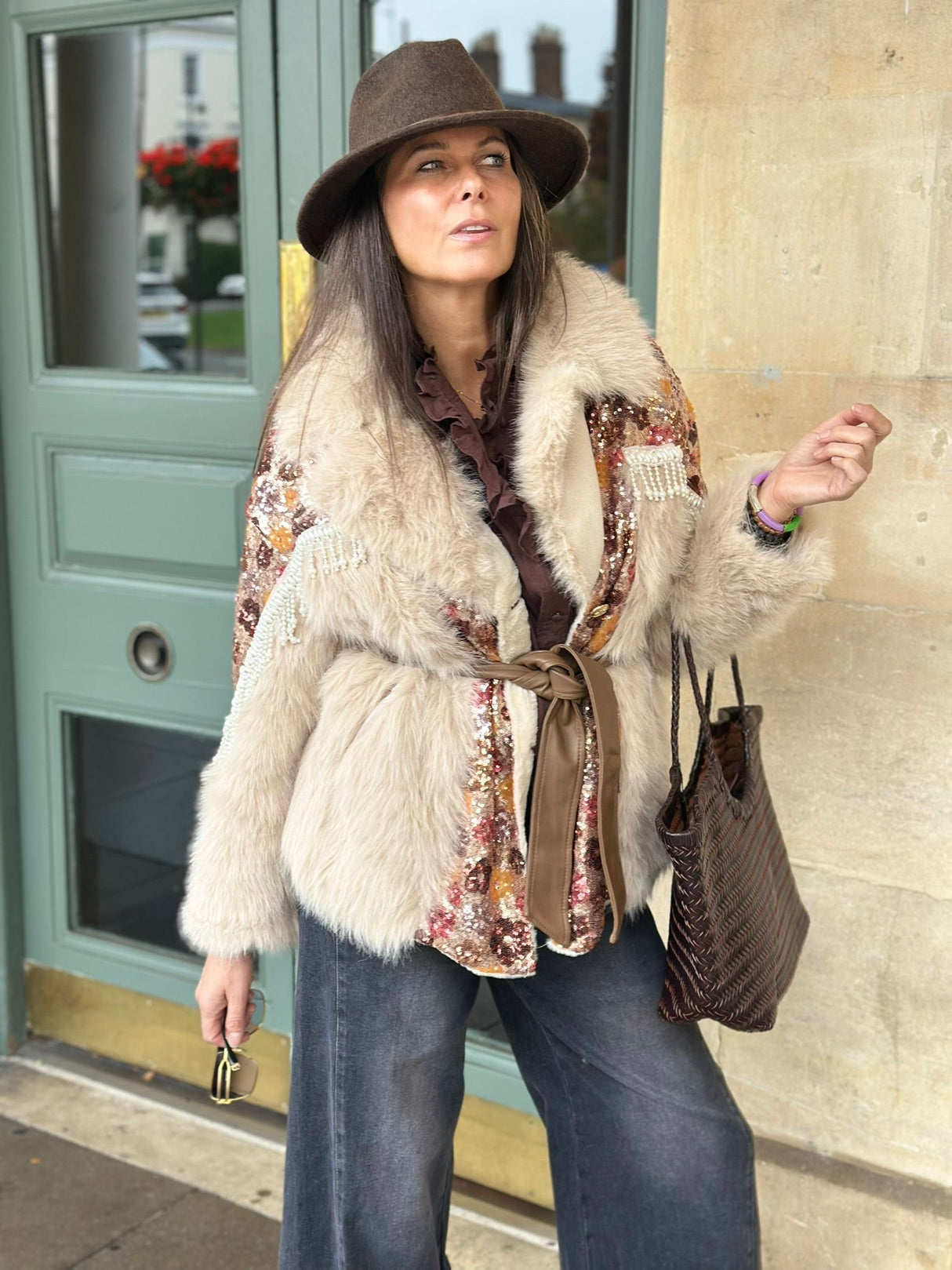 Zoey Embellished Jacket - Cream