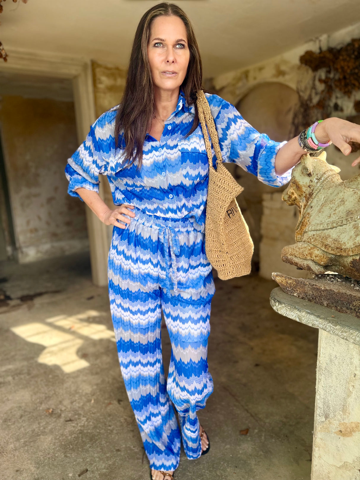 Seraphina Drawstring Pant - Ocean