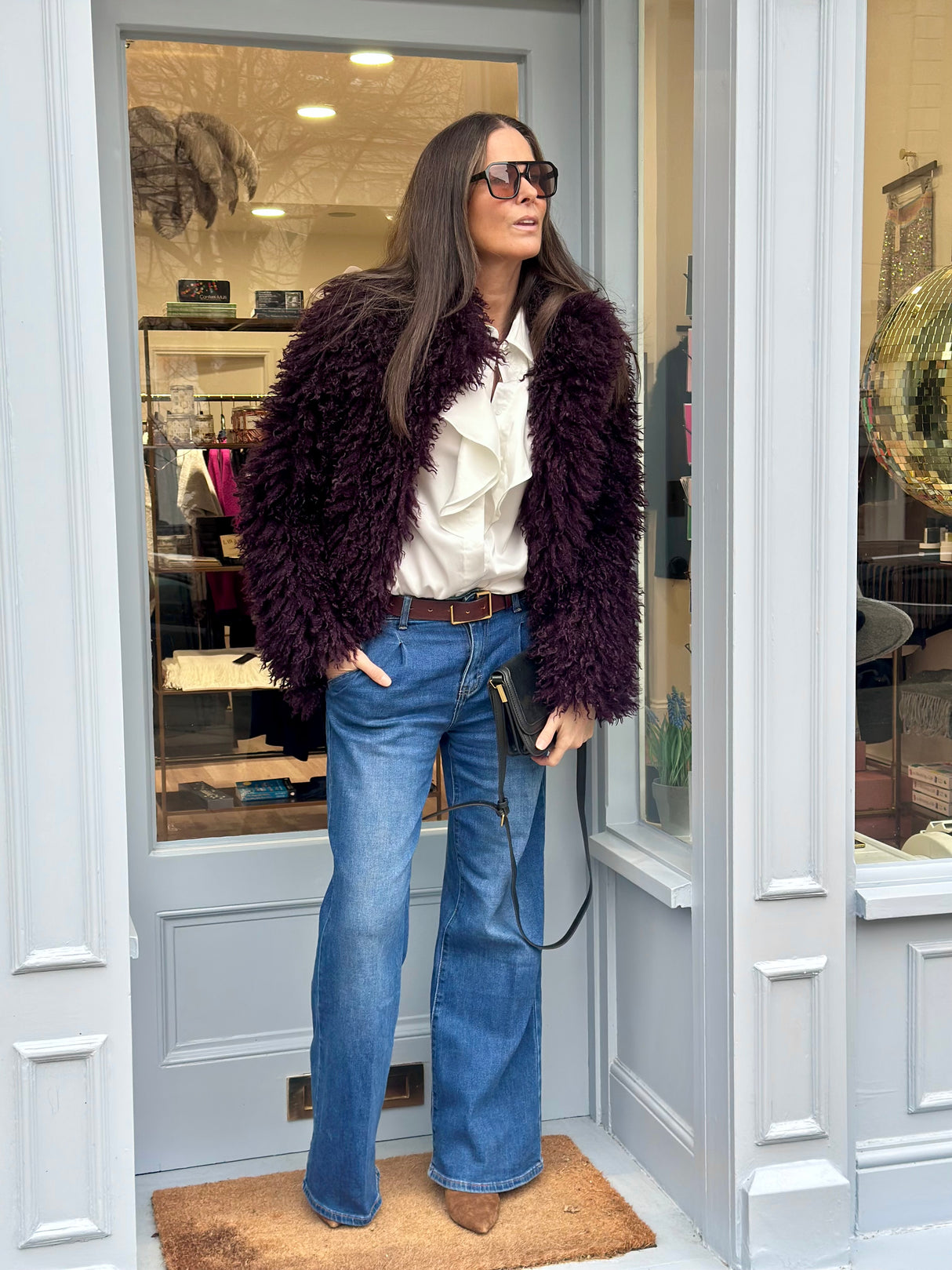 Jigsaw Faux Fur Jacket