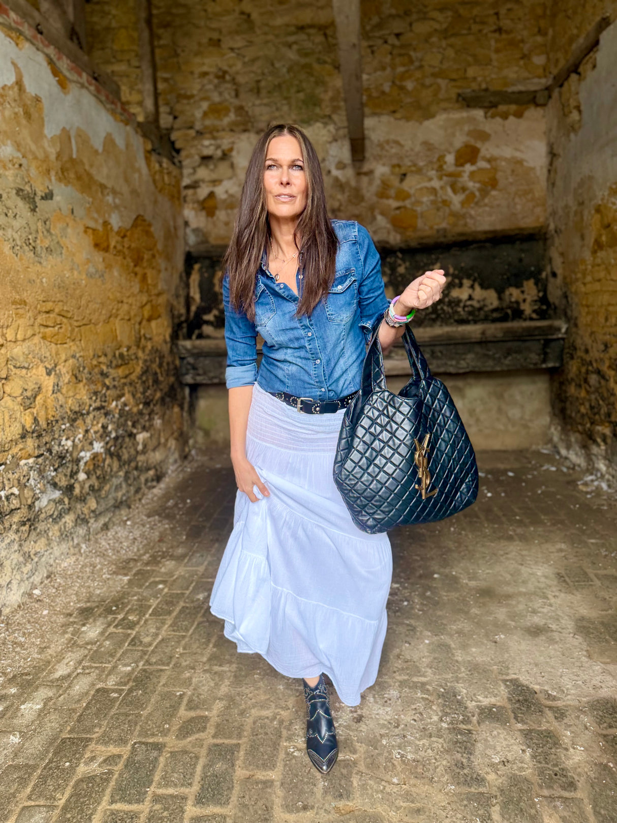 Tatiana Tiered Skirt - White