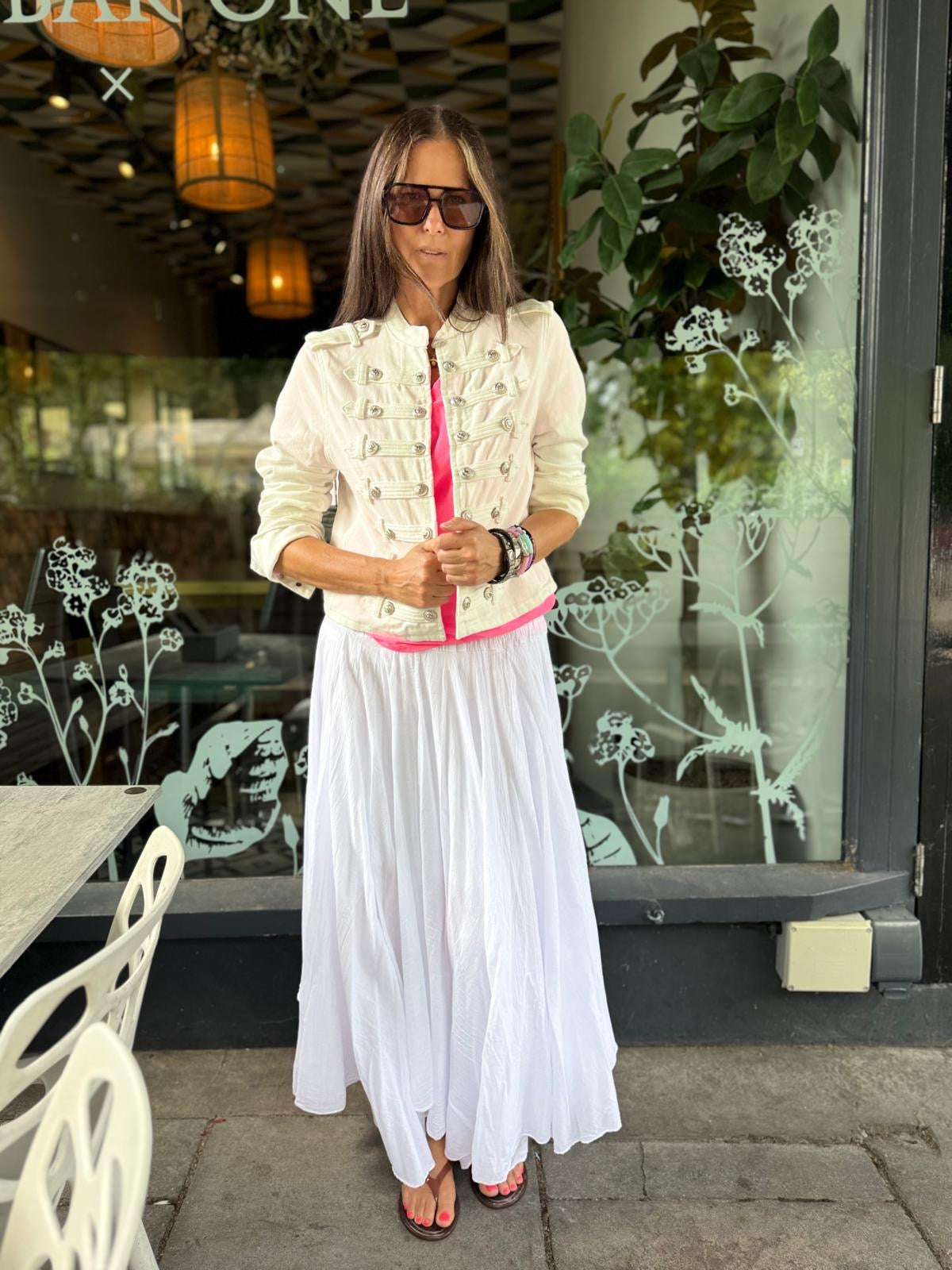 Joy Midi Skirt - White