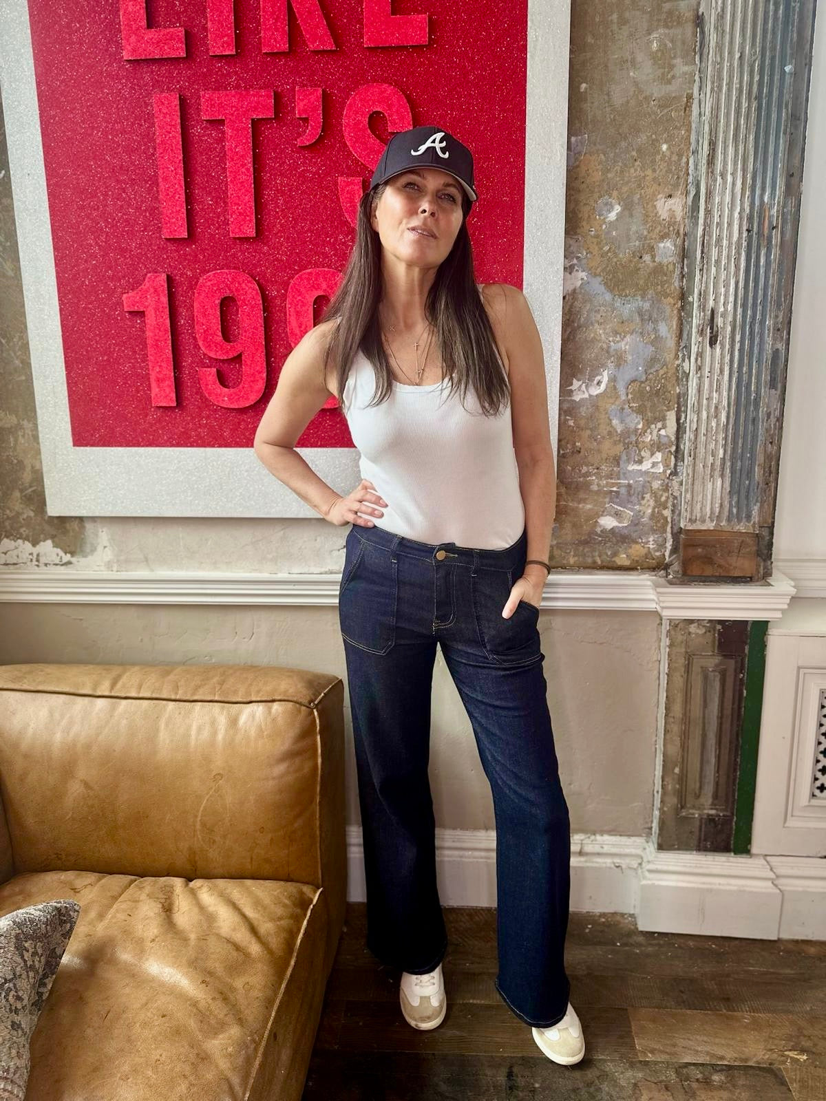 Crush Wide Leg Indigo Wash