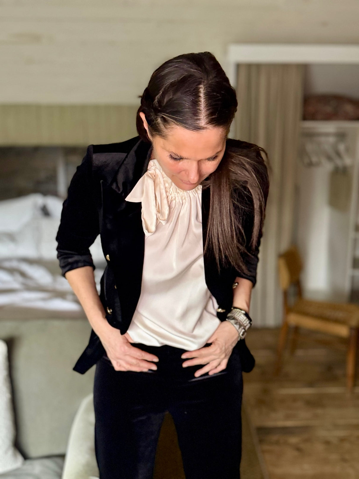 Jessica Velvet Pant - Black