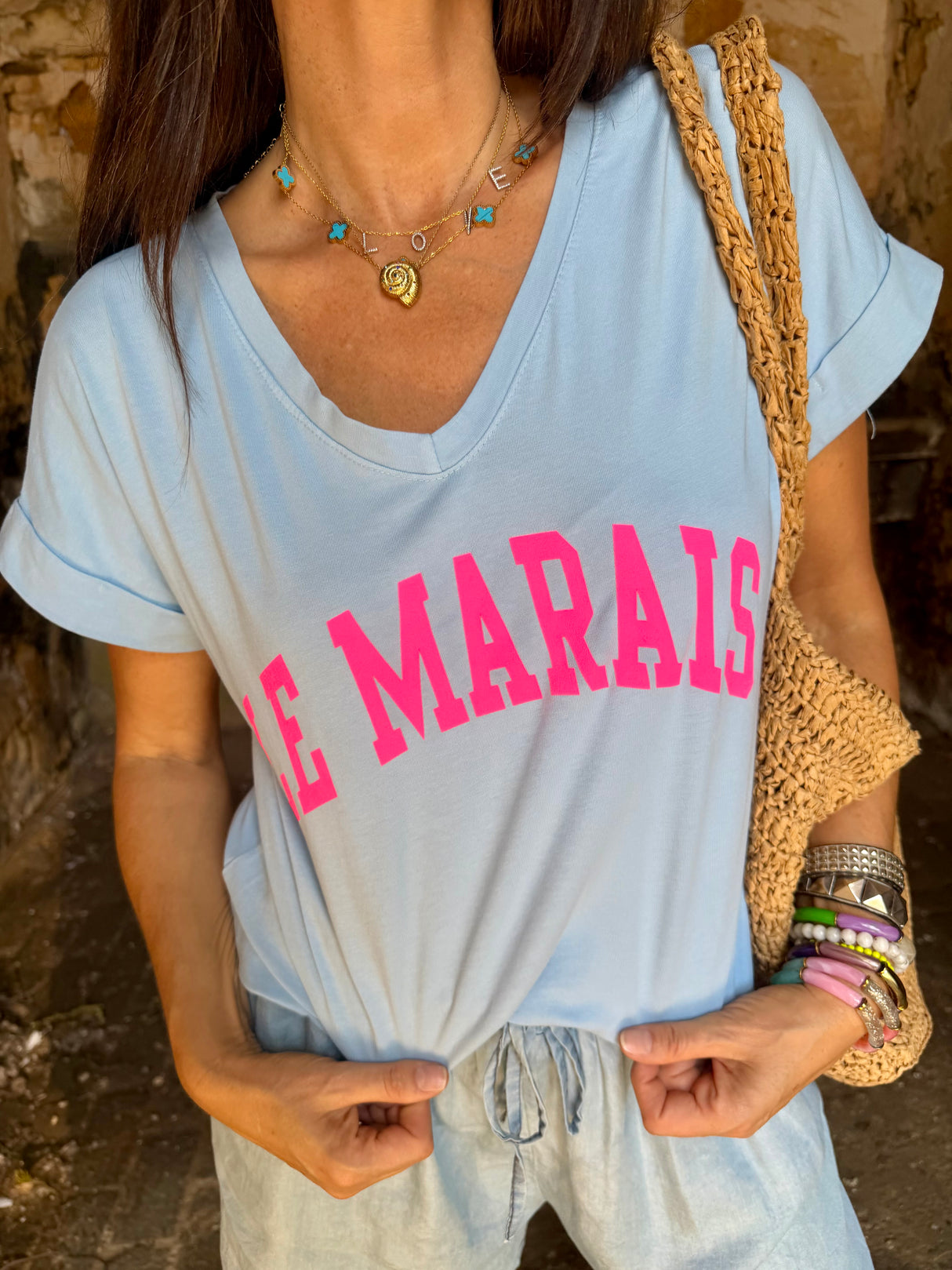 Le Marais Logo Tee - Blue