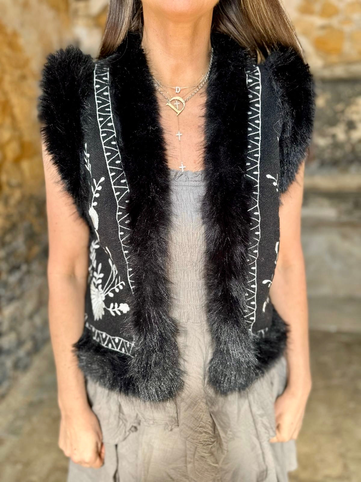 Colete Noah Tricotado - Preto