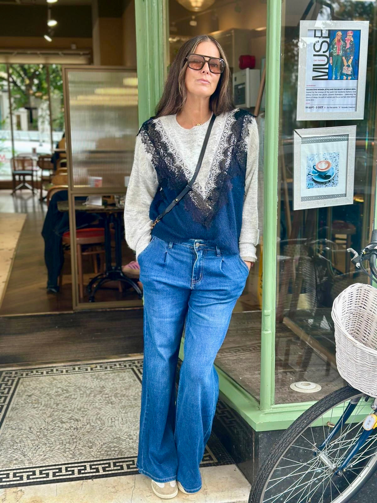 Corine Layered Knit Navy