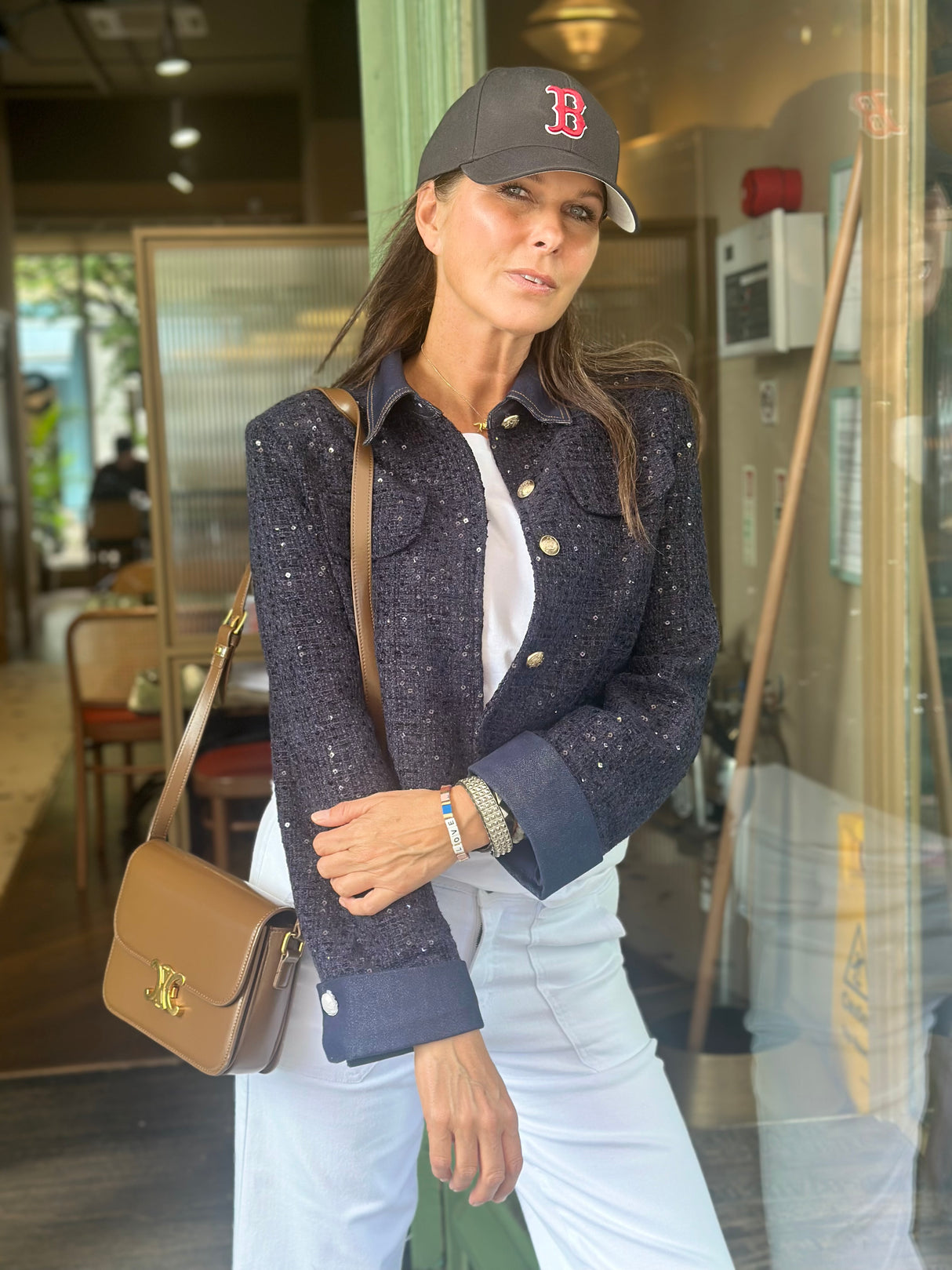 Verity Sequin Cropped Jacket