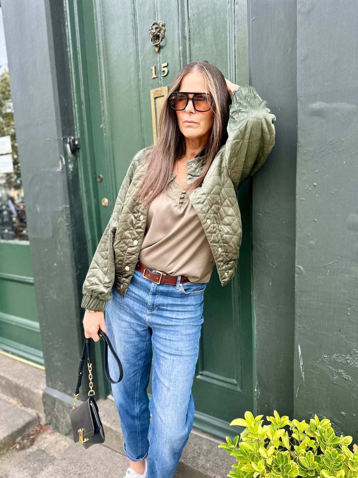 Cherry Padded Jacket - Khaki