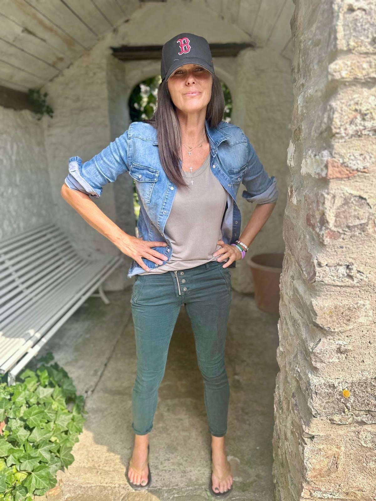 Jean Lux verde azulado