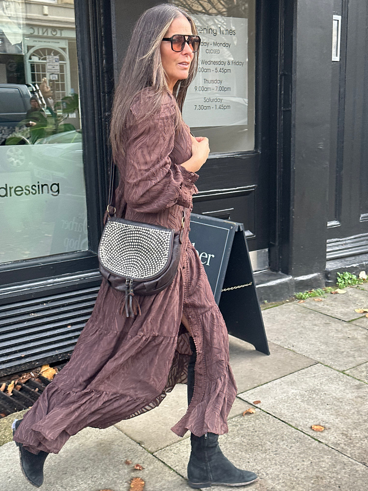 Amelie Maxi Dress - Chocolate