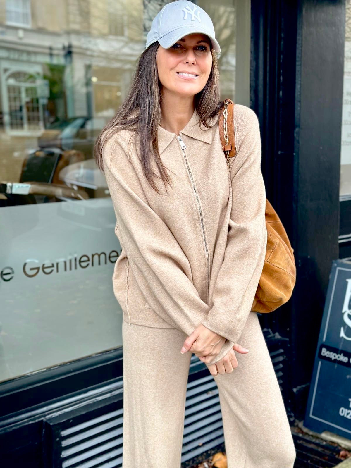 Oriane Zip Knit - Oatmeal