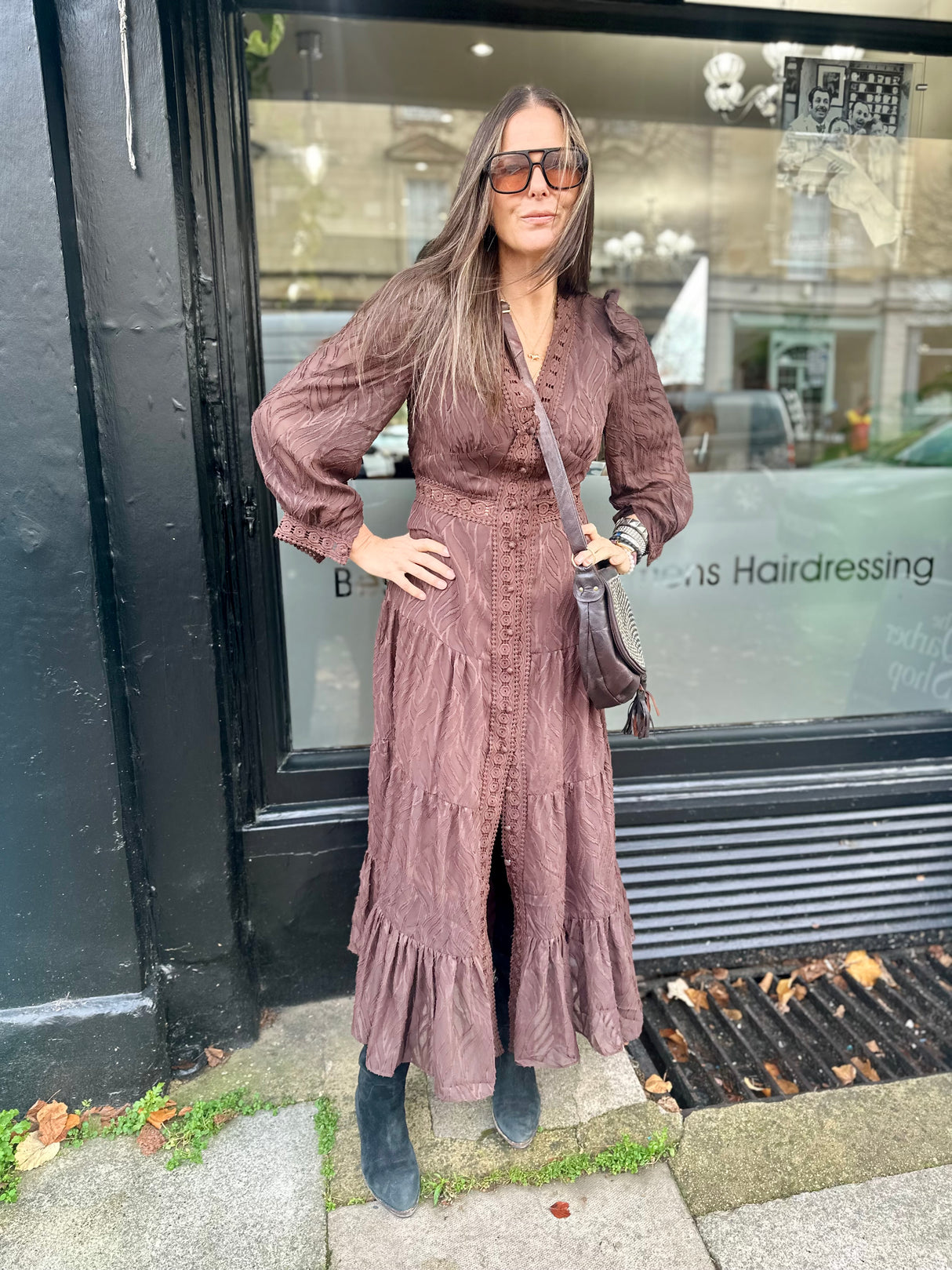 Amelie Maxi Dress - Chocolate