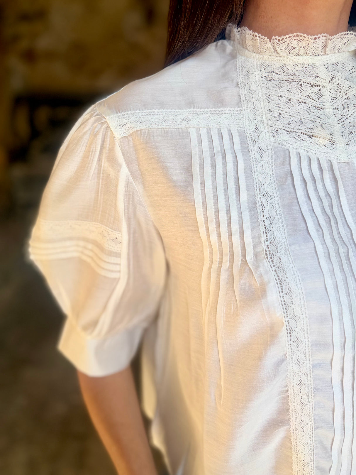 Cathy Embroidered Blouse - White
