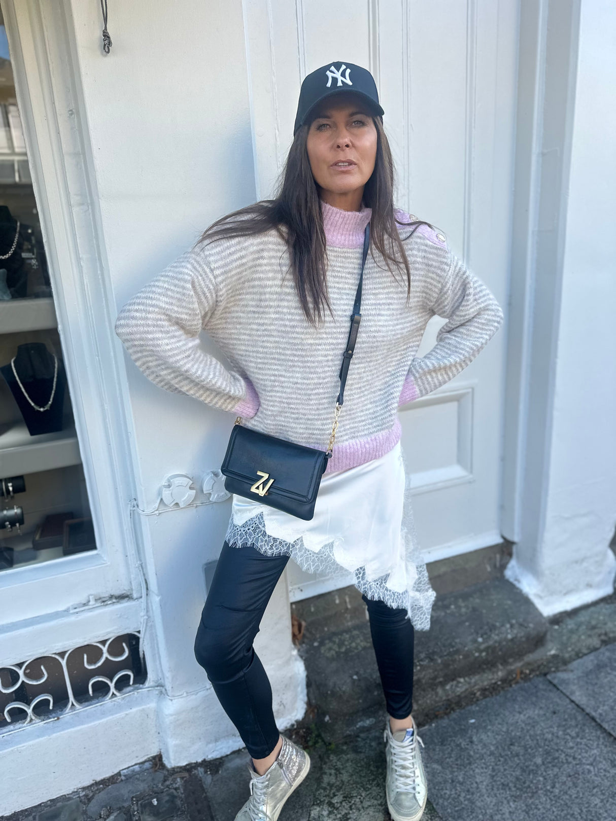 Alaia Knit with Buttons - Baby Pink