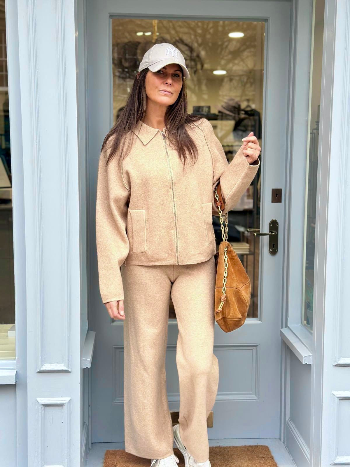 Oriane Knitted Pant - Oatmeal