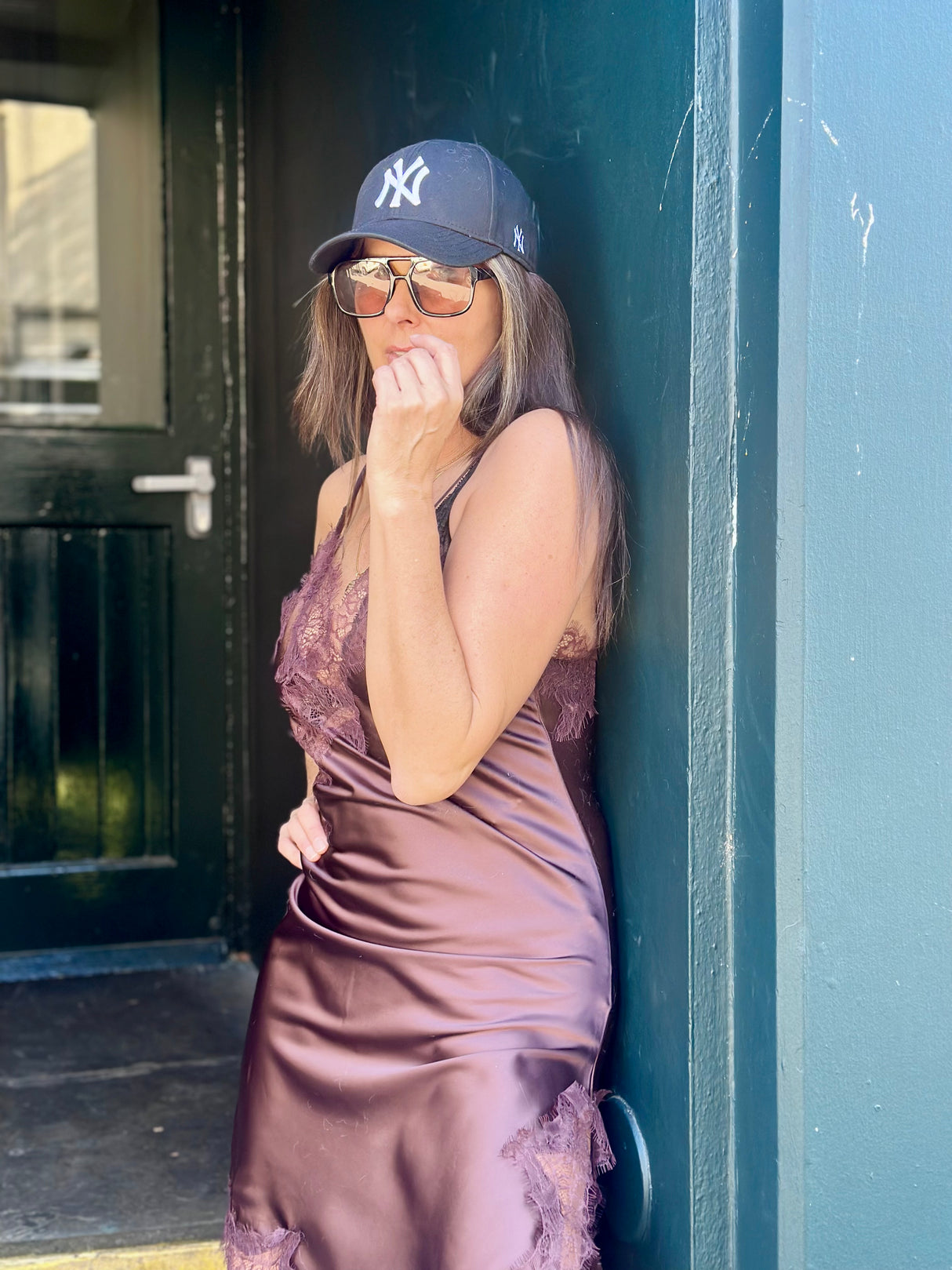 Anya Lace Dress - Cherry